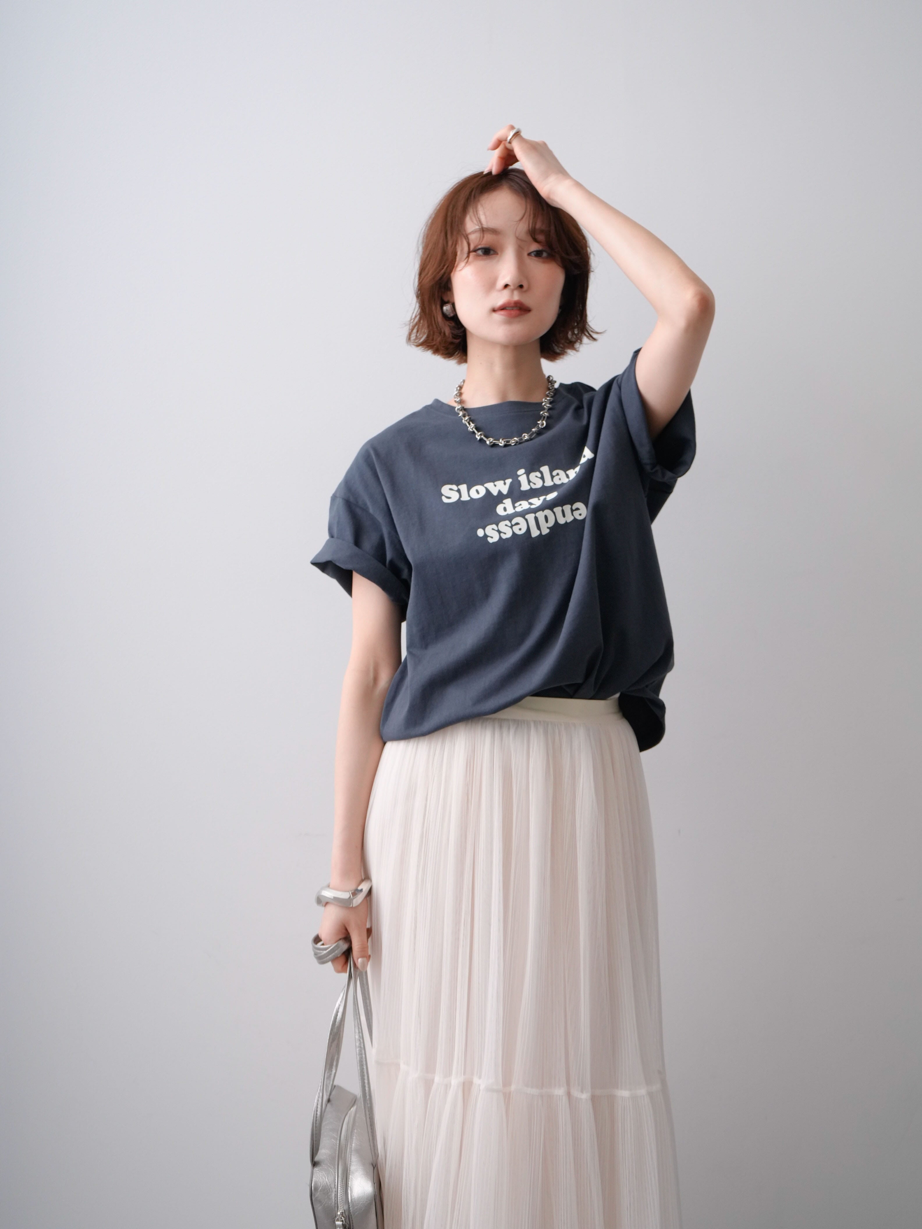 SET]フロッキーロゴTEE+チュールレーススカート(2set) – Lumier