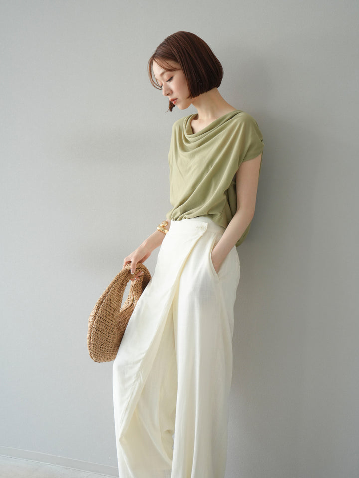 【預購】串珠鏈垂墜上衣/卡其色