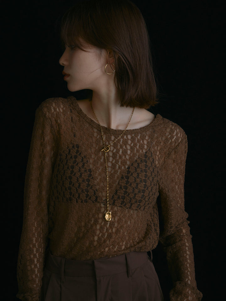 【Allure】[SET]バックラウンドレーストップス+バックラウンドレーストップス(2set)