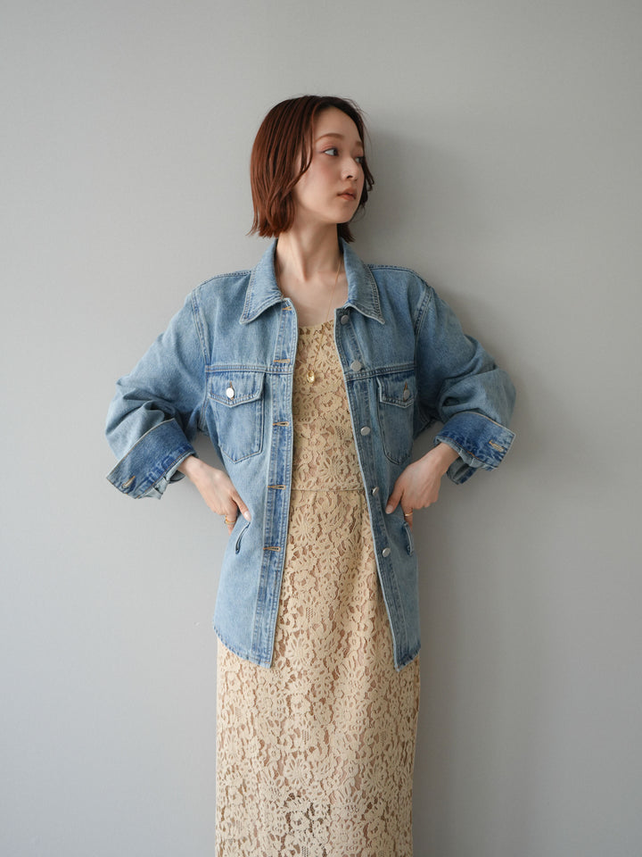 [SET]フルレースキャミ＆IラインスカートSET UP