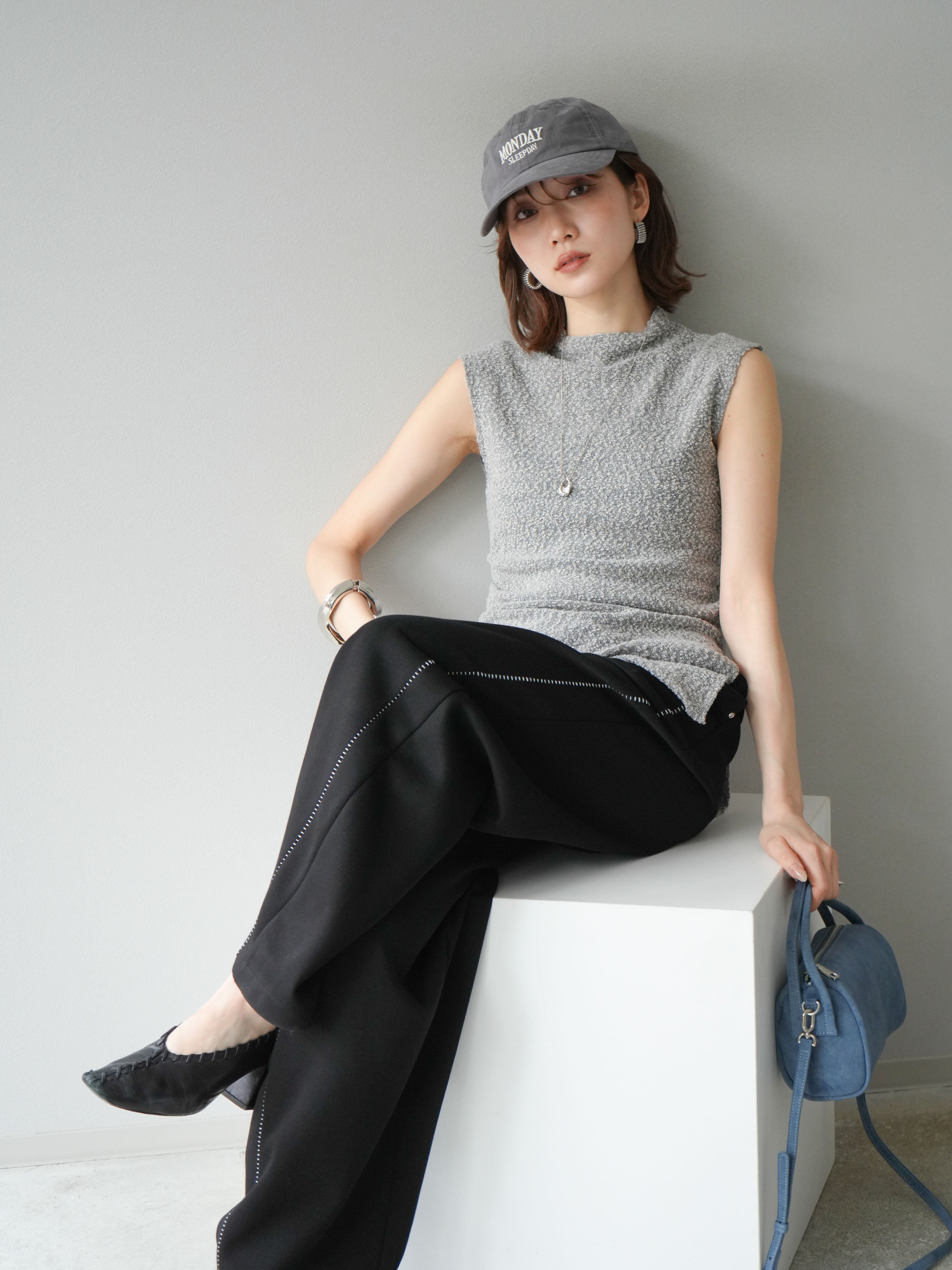 グレー ノースリーブニット 23区（ニジュウサンク） ノースリーブニット 38 グレー レディース