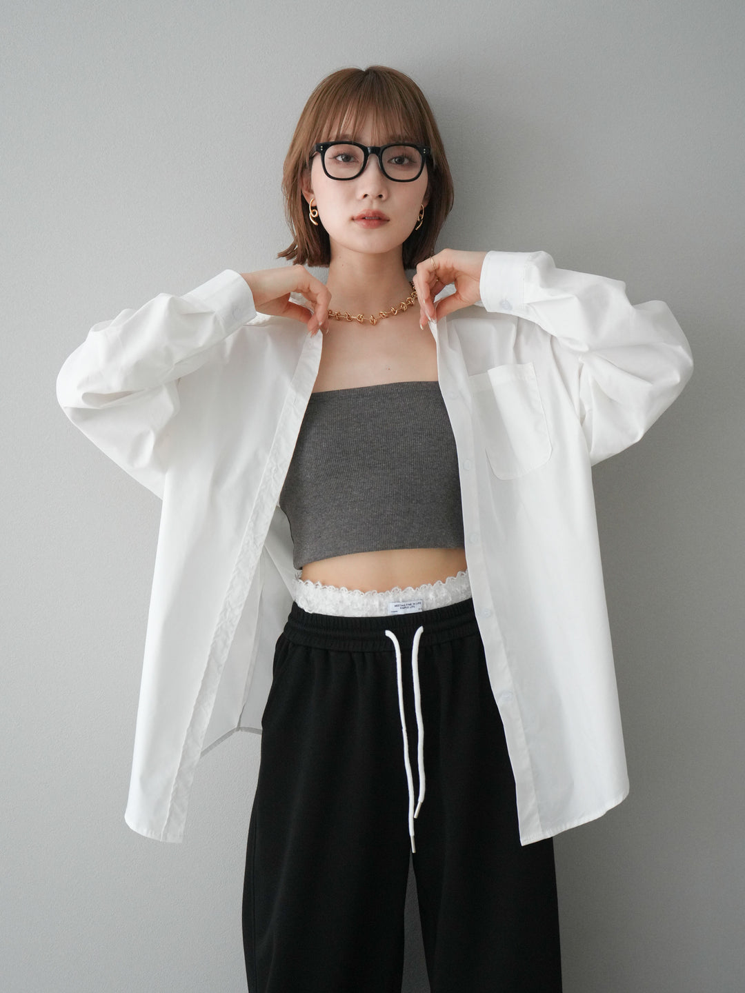 [予約]カップ付テレコリブベアキャミソール/モカ