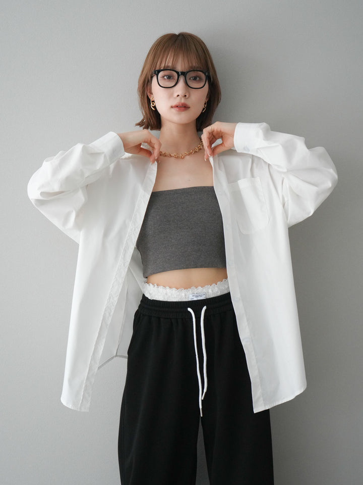 [予約]カップ付テレコリブベアキャミソール/モカ