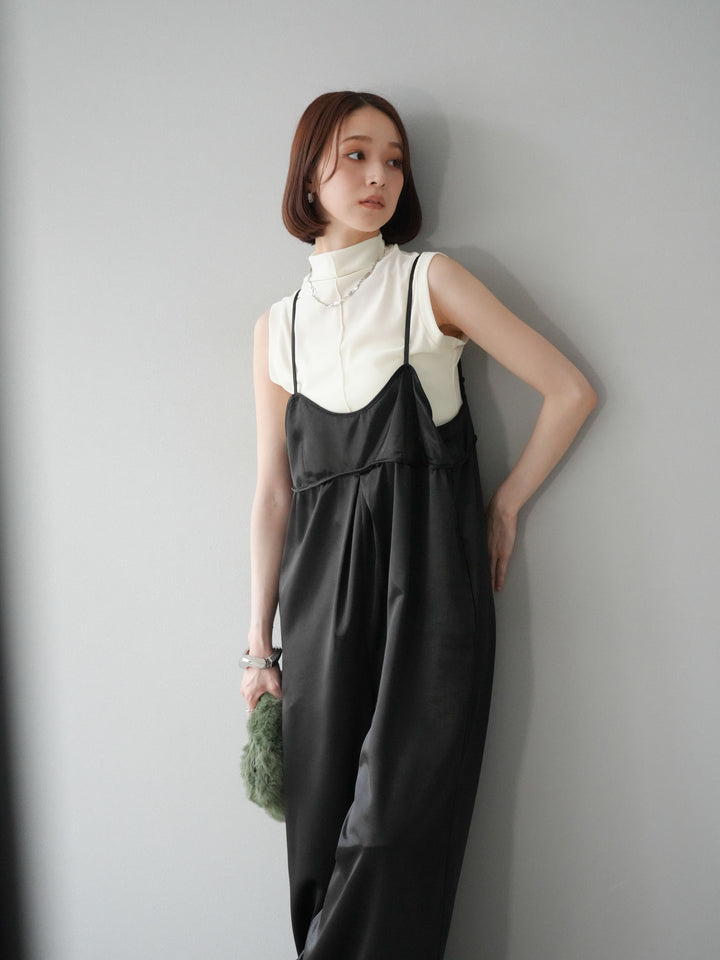 [予約]シアーベロアプチネックノースリーブトップス/アイボリー