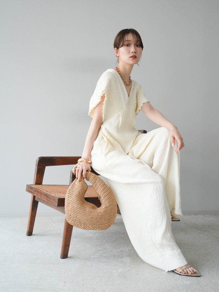 [SET]楊柳シャーリングサロペット+楊柳シャーリングサロペット(2set)