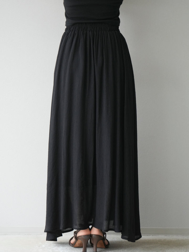 [SET]ビーズモチーフ楊柳ブラウス＆フレアスカートSET UP(2set)