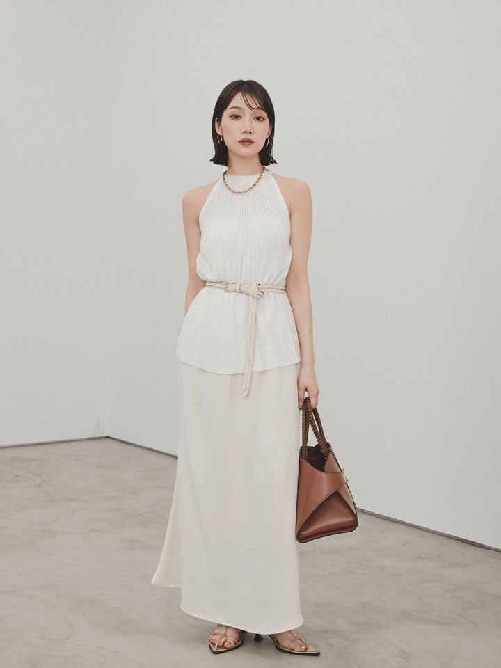 [予約]リラックスナロースカート/アイボリー