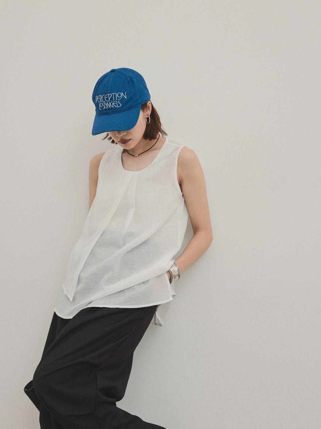 [予約]シアータックアシンメトリーブラウス/アイボリー