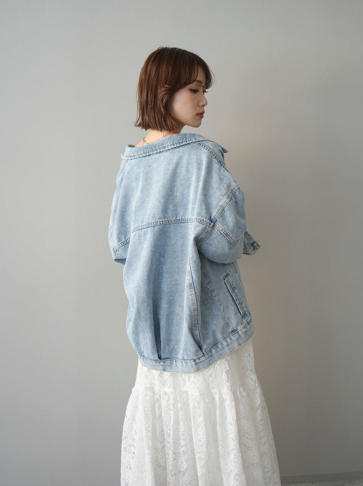 [予約]ギャザー切替レースキャミワンピース/white