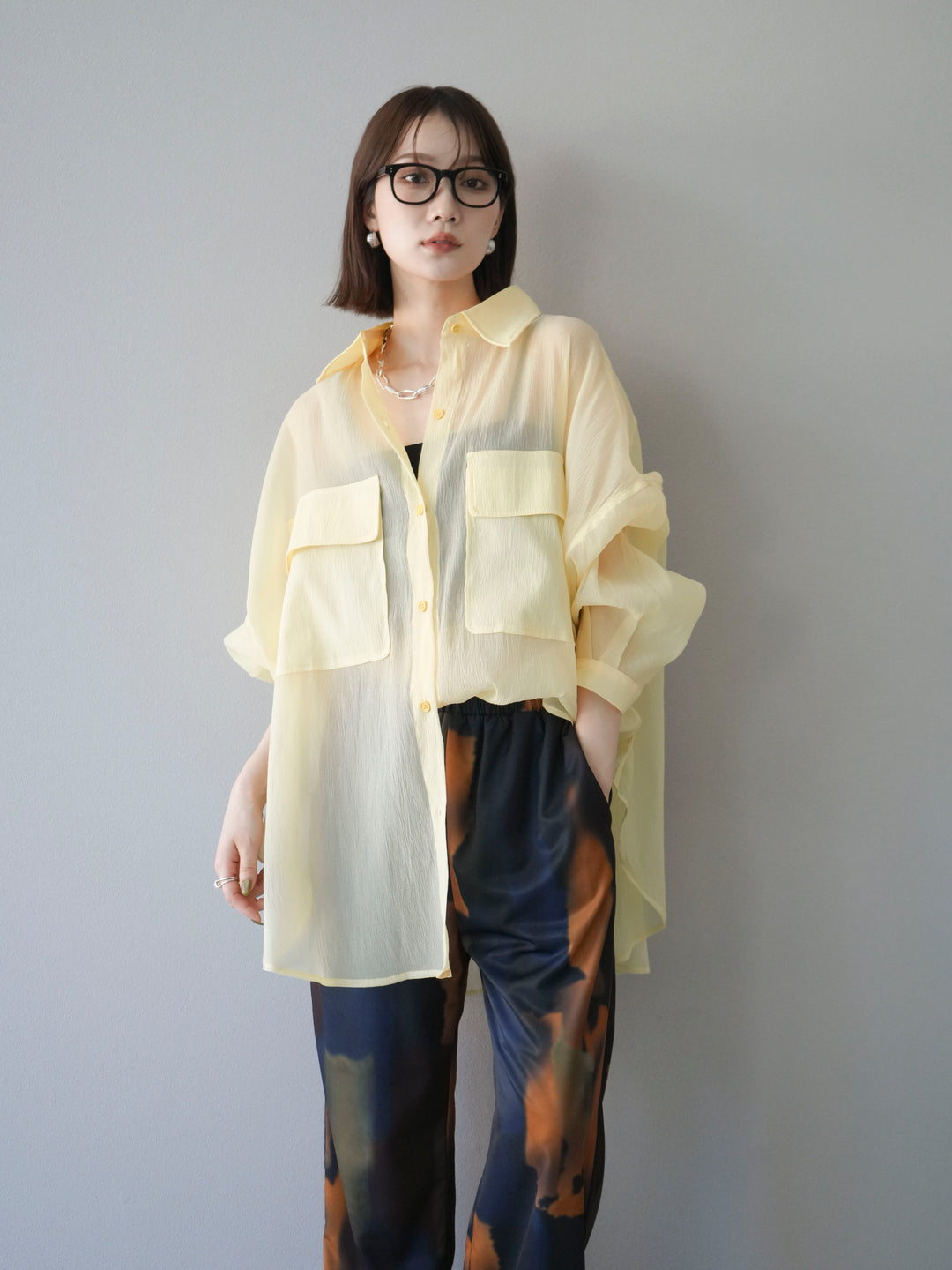 [SET]BIGポケットオーバーシアーシャツ+BIGポケットオーバーシアーシャツ(2set)