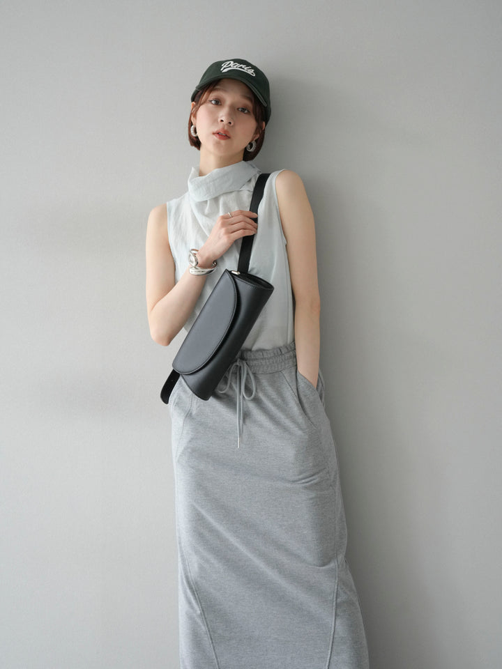 [SET] 後繫帶無袖上衣 + 運動長裙 (2set)