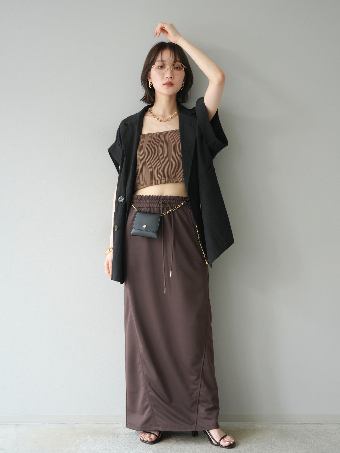 [SET] 毛衣長裙+毛衣長裙（2件套）