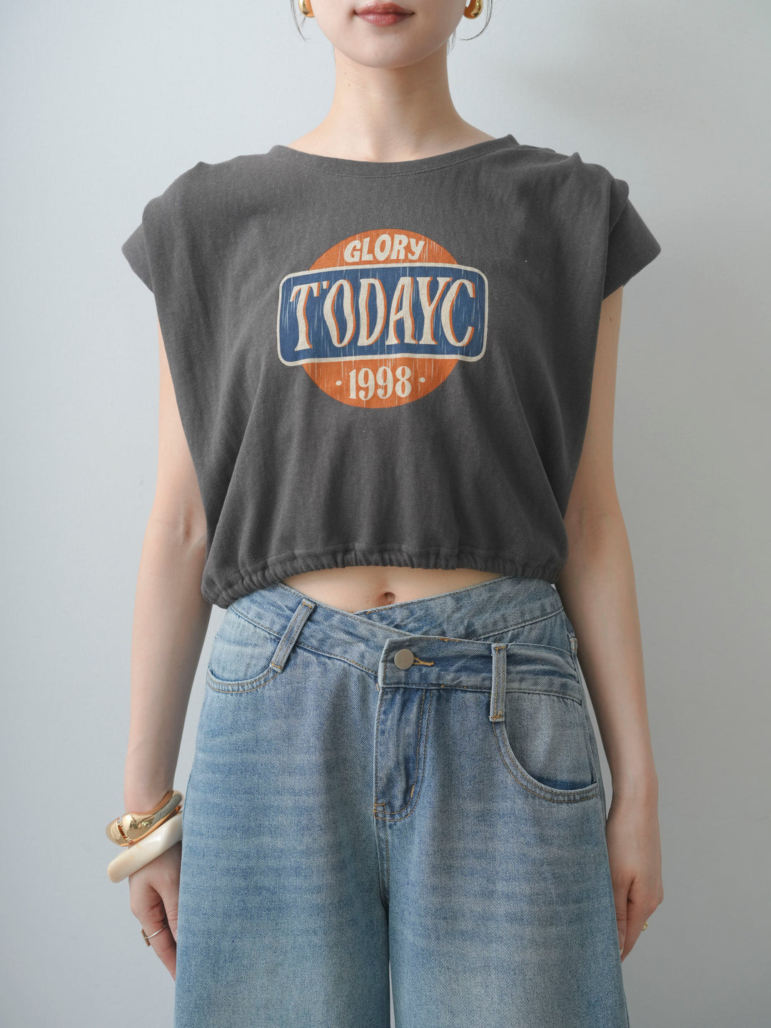 [予約]ヴィンテージロゴドロストTEE/gray
