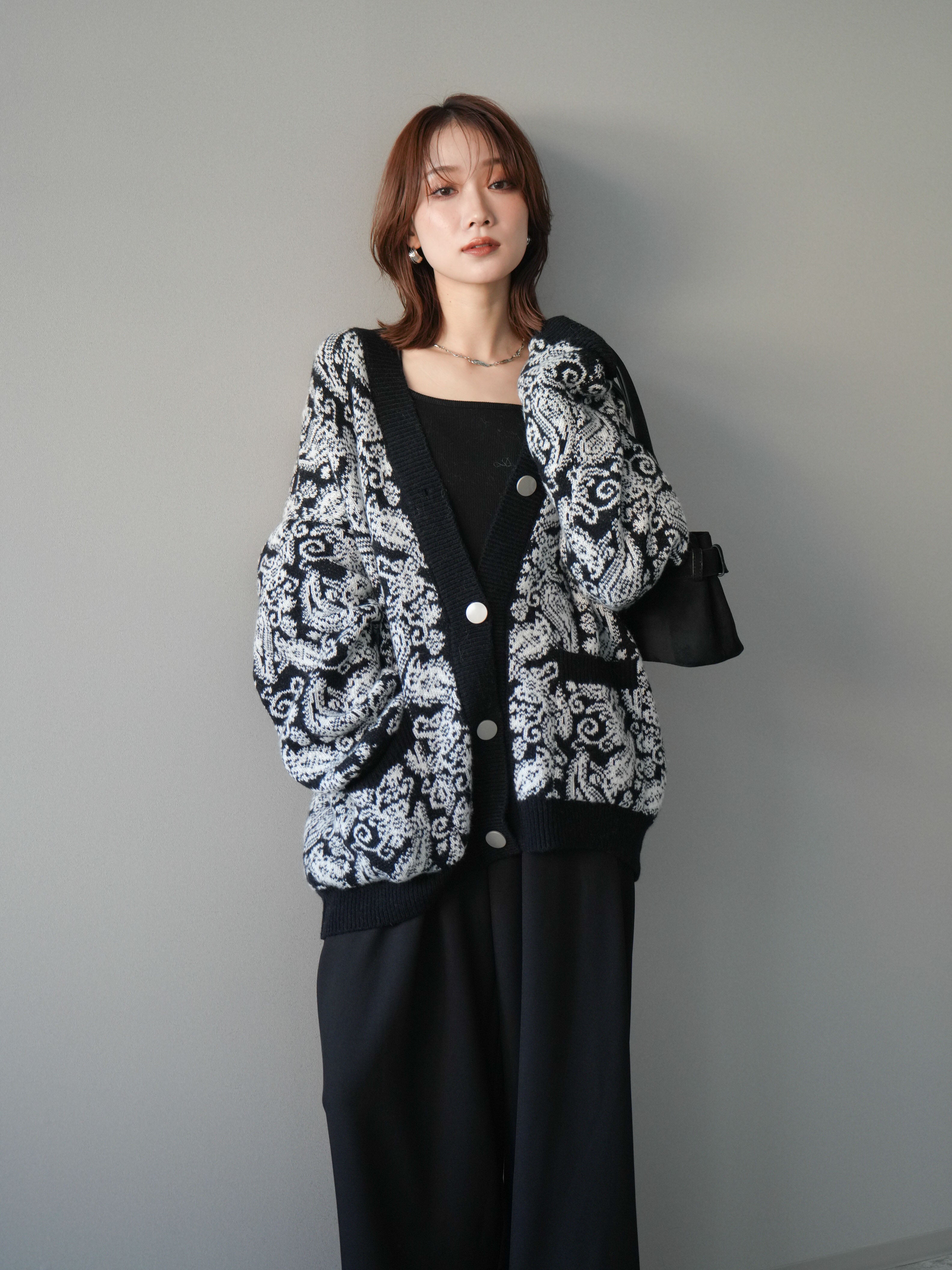 値下げ　未使用　CHALLENGER ペイズリー柄ニットカーディガン Lサイズ しっかりあったか 大人のペイズリー柄カーディガン – ONE PEACE ONLINE