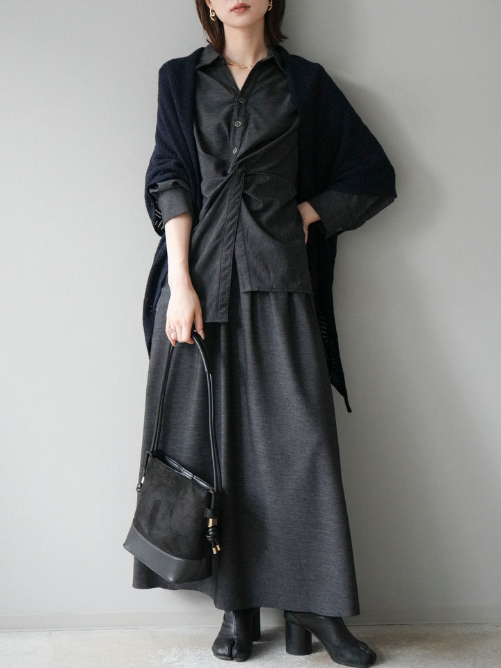 [SET]ツイストデザインシャツ＆スカートSET UP