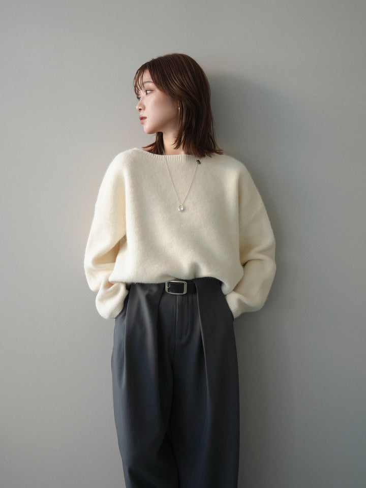 [SET]アンゴラタッチボートネッククロップドプルオーバー+アンゴラタッチボートネッククロップドプルオーバー(2set)