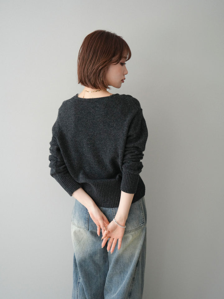 [SET]レースネックニットカーディガン+選べるアクセセット(2set)