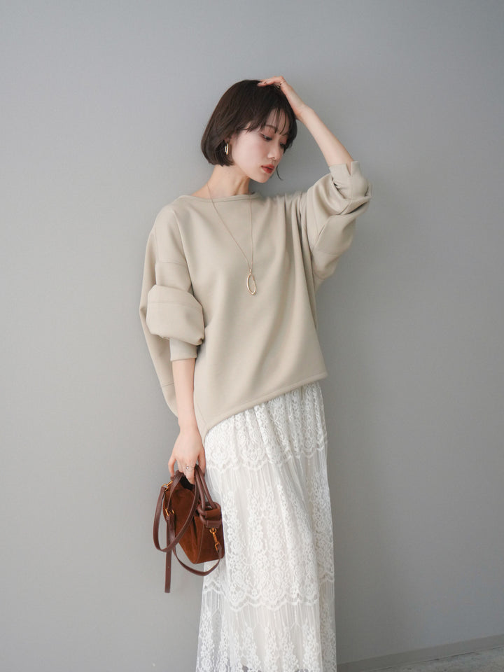 [予約]ライトポンチコクーンプルオーバー/beige