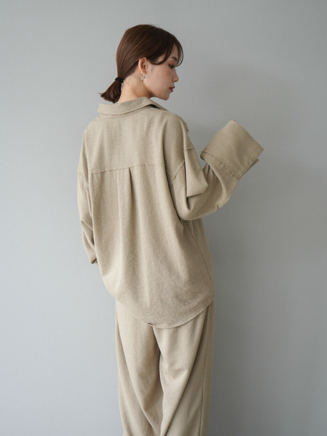 [予約]ネップオーバーシャツ/ベージュ