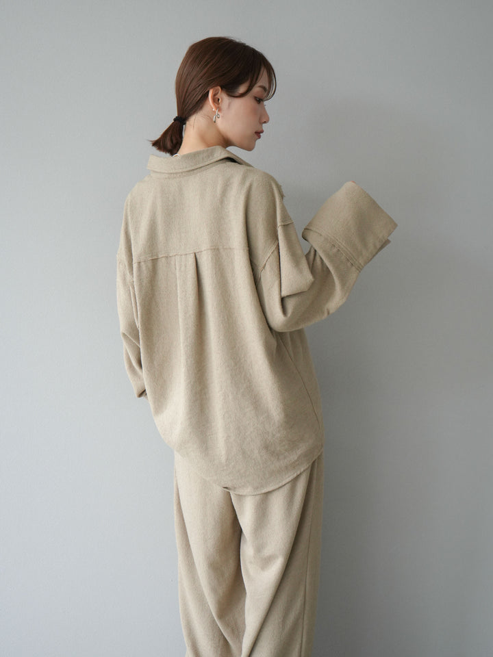 [予約]ネップオーバーシャツ/ベージュ