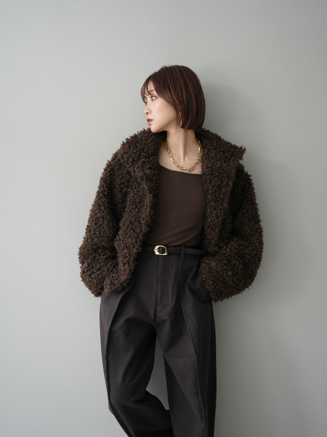 [SET]プードルファーミドルスタンドブルゾン+プードルファーミドルスタンドブルゾン(2set)