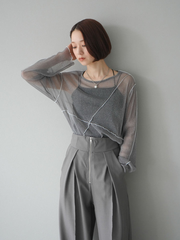 [SET]ラメシアーバイカラーメロープルオーバー+ラメシアーバイカラーメロープルオーバー(2set)