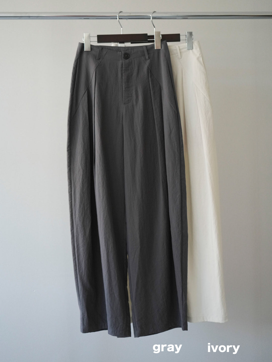 【套裝】單肩上衣+裹身褶皺闊腿褲（兩件套）