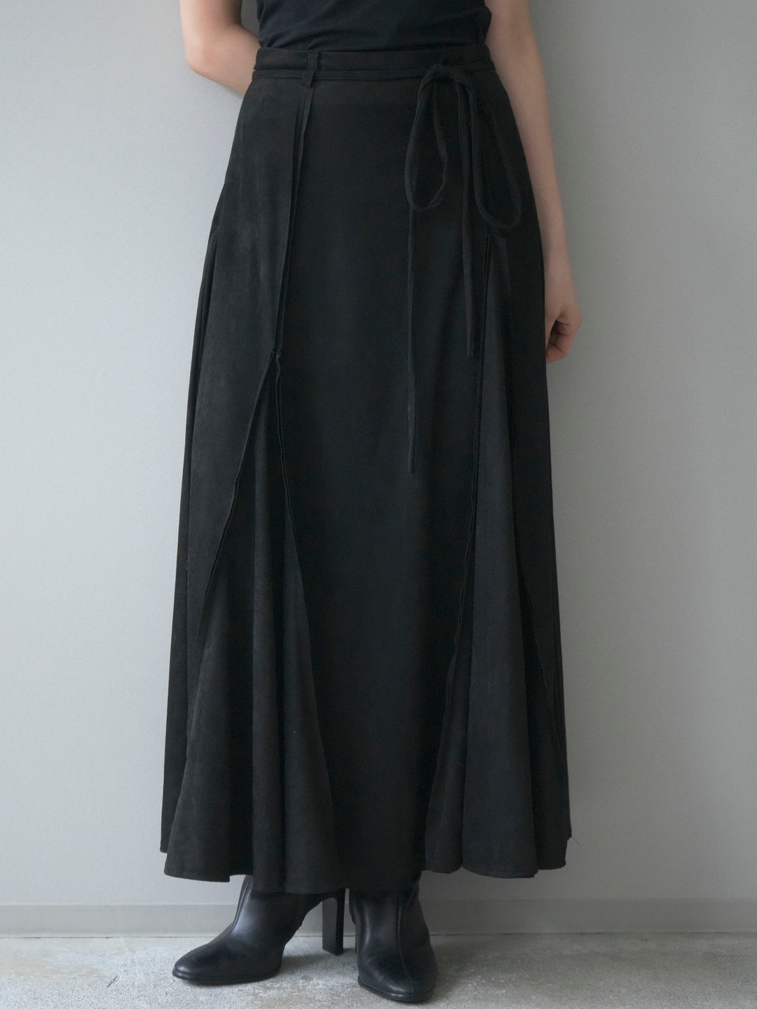 [予約]スエードマーメイドスカート/black