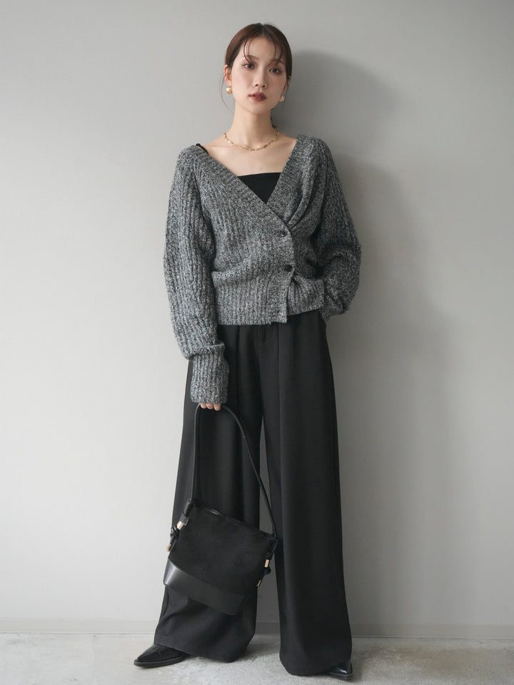 [予約]2WAYボタンニットカーディガン/gray