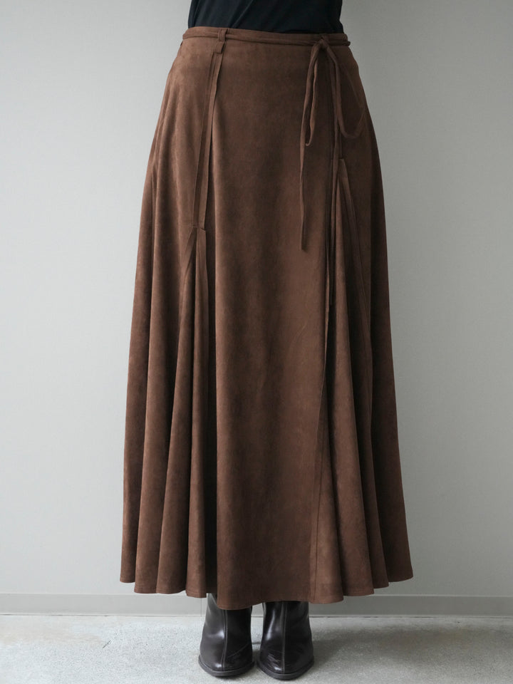 [予約]スエードマーメイドスカート/brown