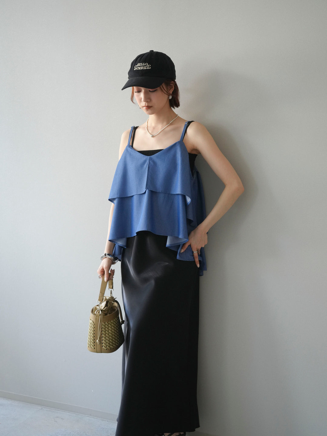 [予約]ティアードキャミソール/blue
