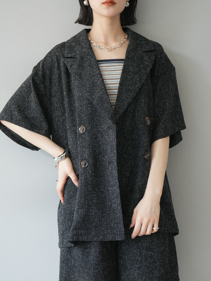 [SET]サマーツイードハーフジャケット+サマーツイードハーフパンツ(2set)