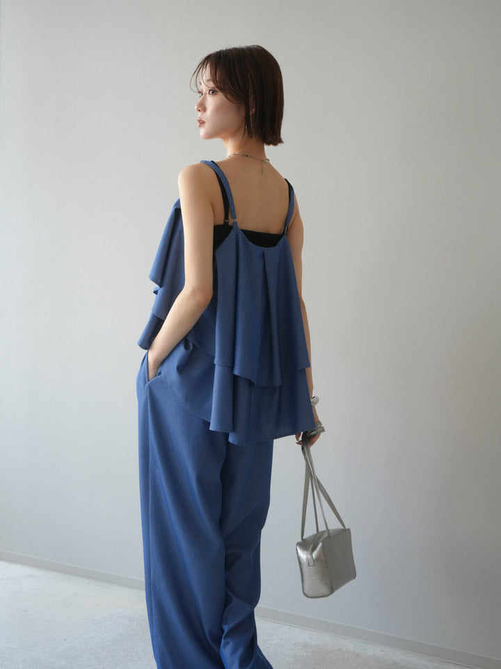 [予約]ティアードキャミソール/black