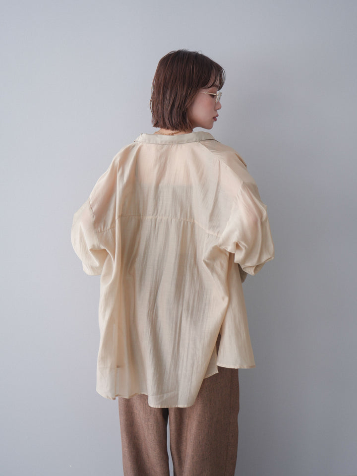 [予約]シアーオーバーシャツ/beige