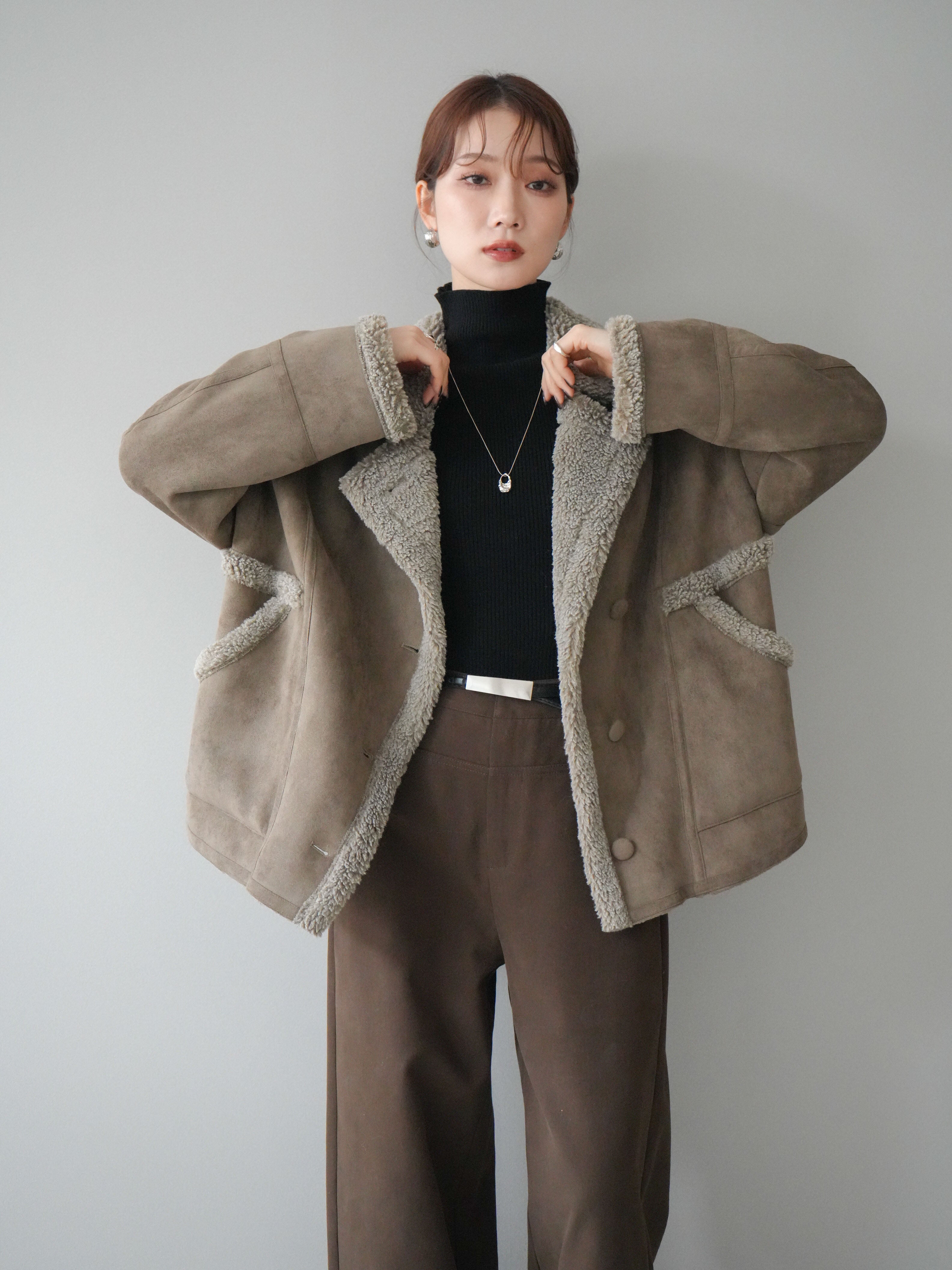 予約]ムートンボアジャケット/khaki – Lumier