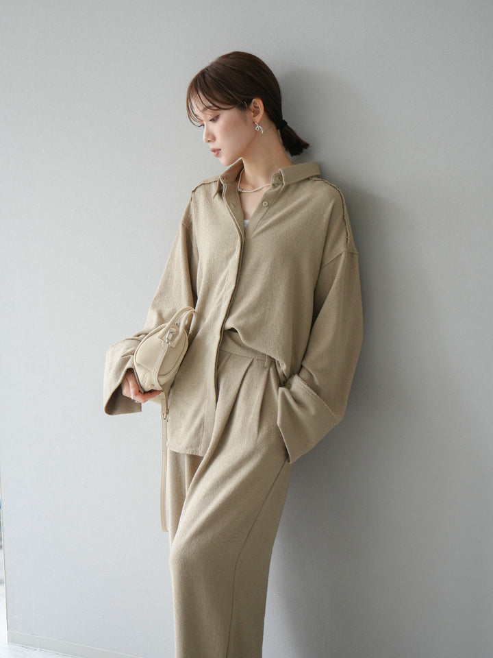 [予約]ネップオーバーシャツ/ベージュ