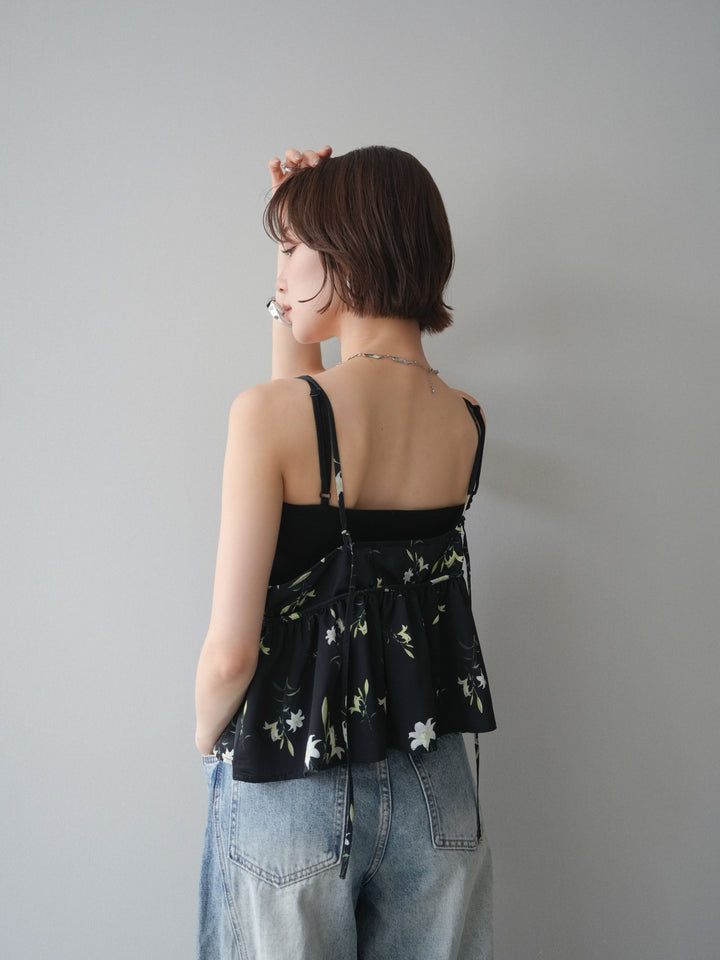 [SET]フラワープリントキャミソール+フラワープリントキャミソール(2set)