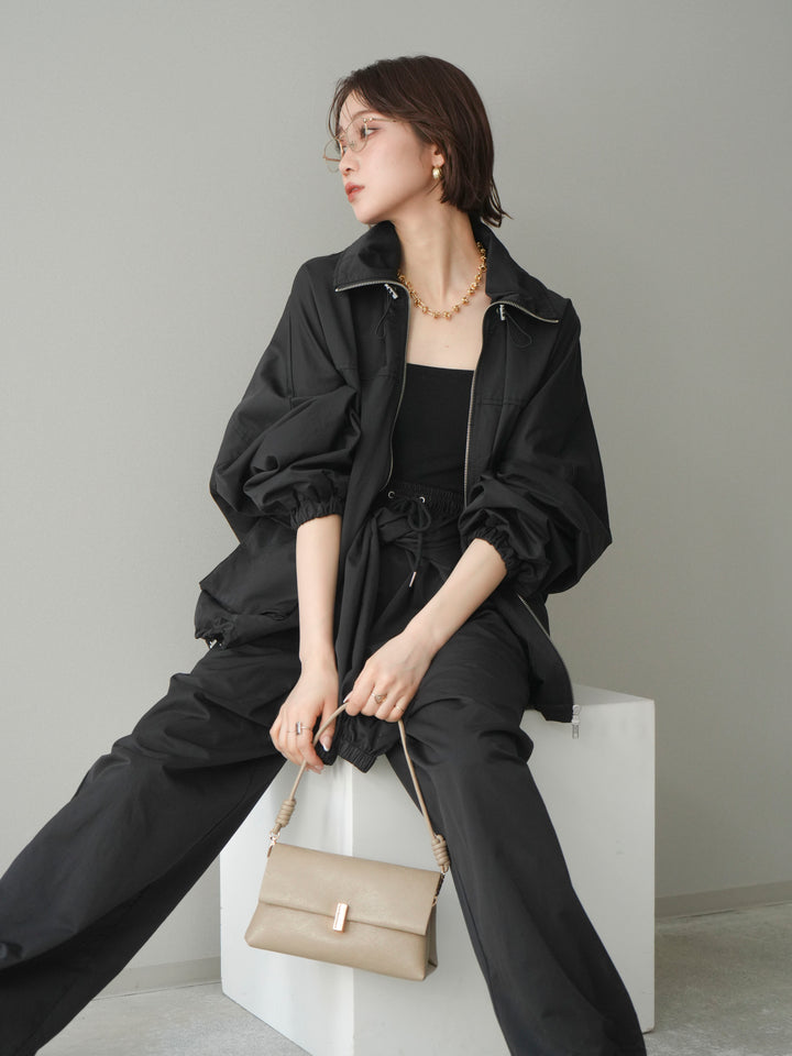 [予約]ビッグポケットコットンナイロンジップブルゾン/black