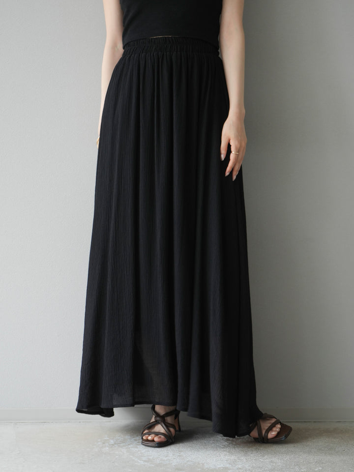 [SET]ビーズモチーフ楊柳ブラウス＆フレアスカートSET UP(2set)