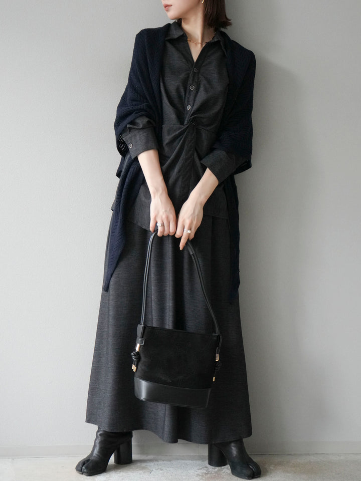 [SET]ツイストデザインシャツ＆スカートSET UP