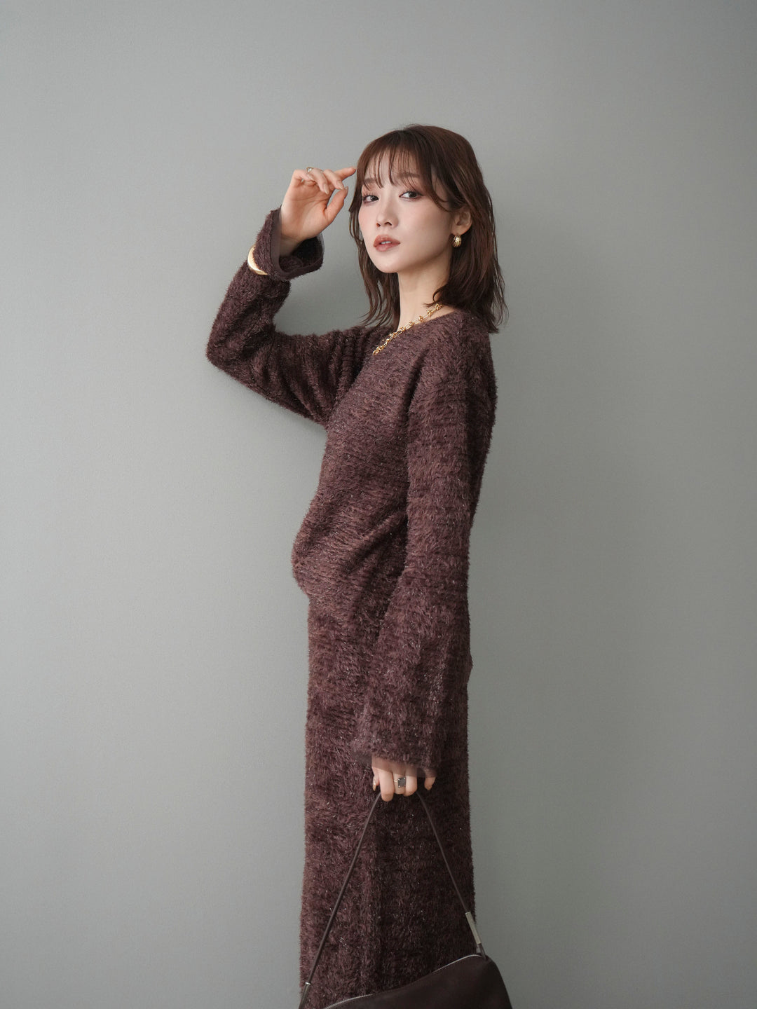 [SET]ラメシャギートップス+選べるアクセセット(2set)