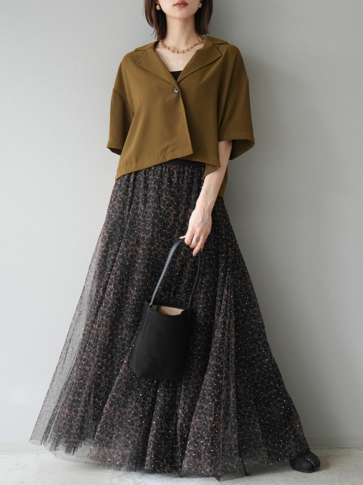 [予約]ハーフショートジャケット/ブラウン