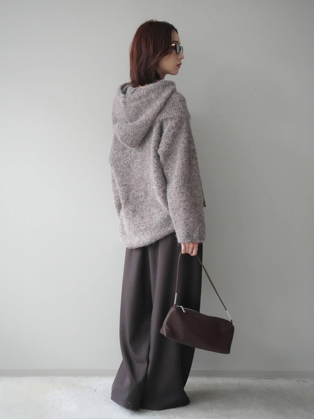 [SET]バラクラバSETニットプルオーバー+ベルトループデザインワイドパンツ(2set)