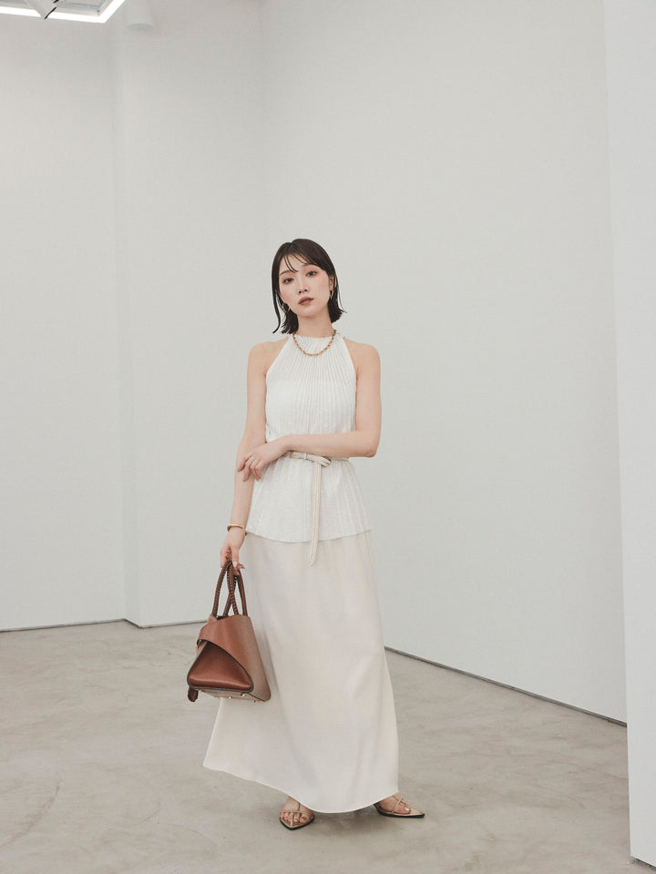 [予約]リラックスナロースカート/アイボリー