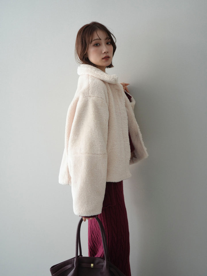 [SET]エコファーステンカラージャケット+エコファーステンカラージャケット(2set)