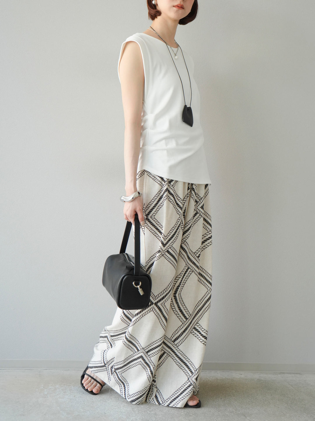 [訂位] 麻繩休閒褲/象牙白