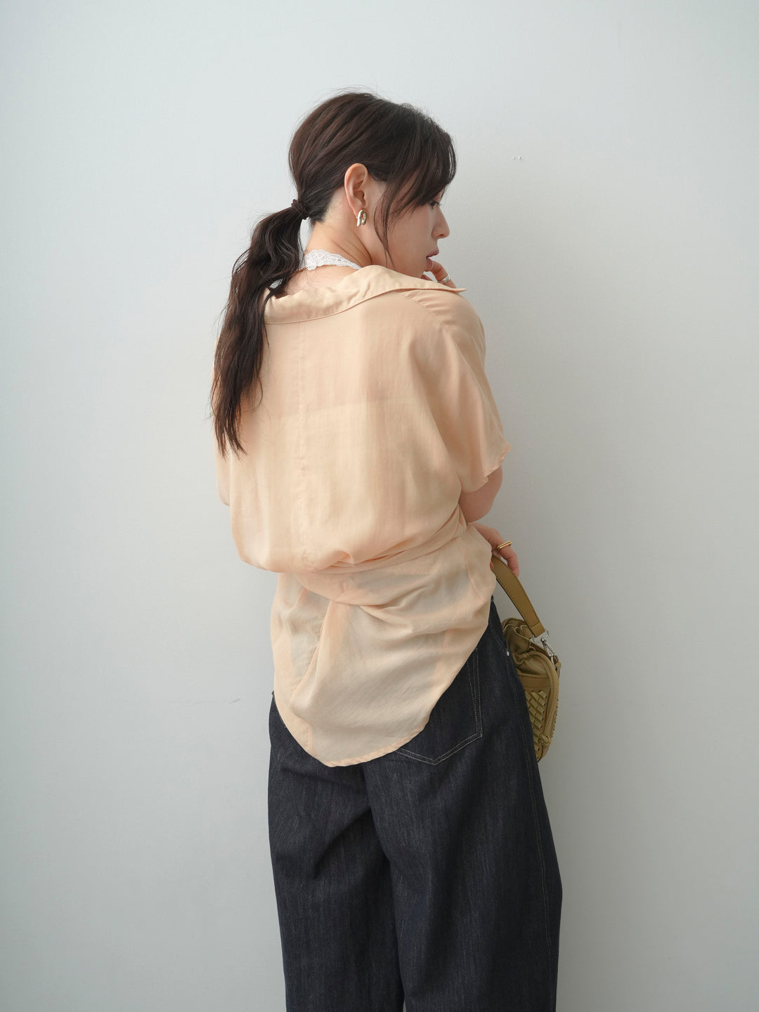 [SET]ホルターレーストップス＆ドレープフレンチシャツSET(2SET)+ホルターレーストップス＆ドレープフレンチシャツSET(2SET)(2set)