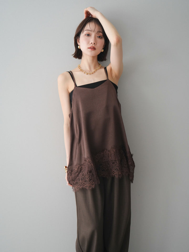 [SET]レーストリムキャミソール+レーストリムキャミソール(2set)