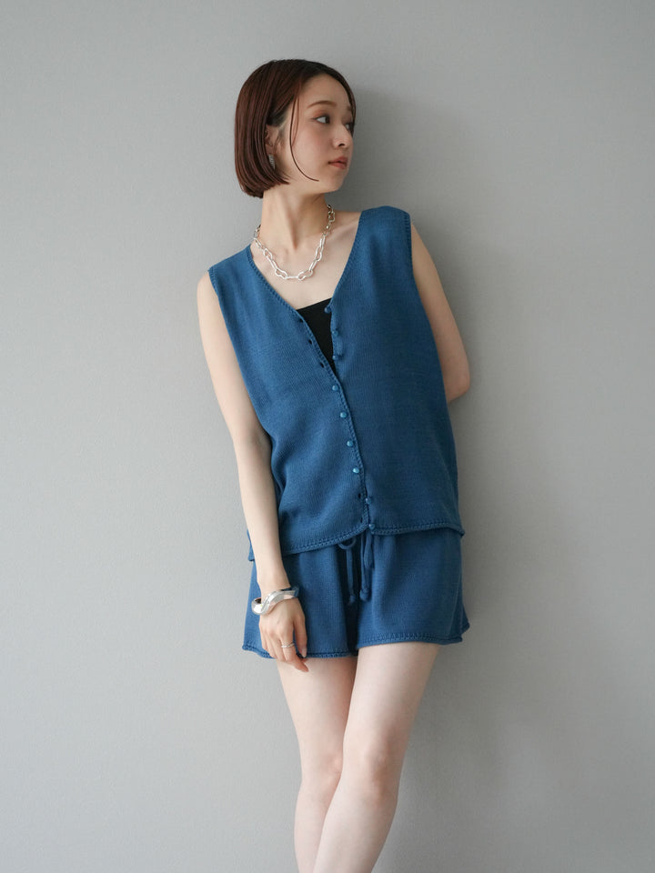 [SET]ニットベスト＆ショートパンツSET UP(2set)