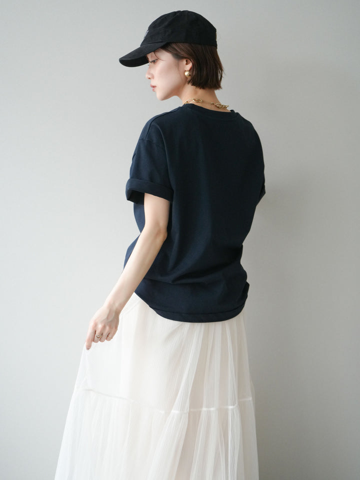 【預購】番茄刺繡T卹/藏青色